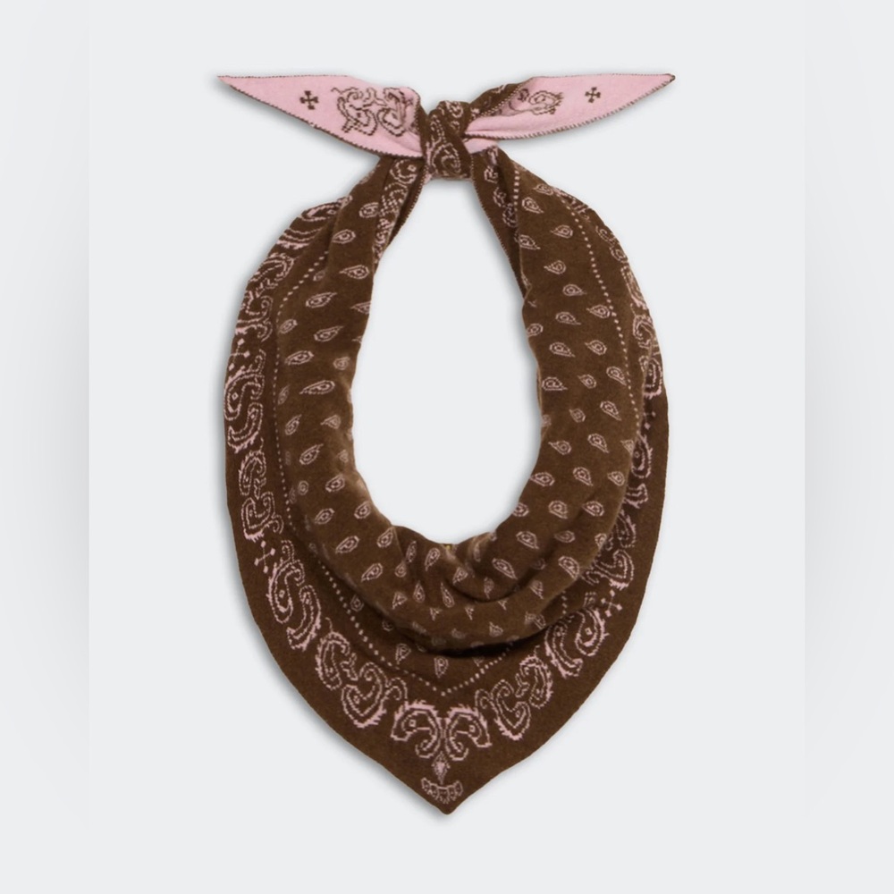 NWT Guest in Residence Wild Rag in Chestnut/Daybreak Cashmere Scarf Brown